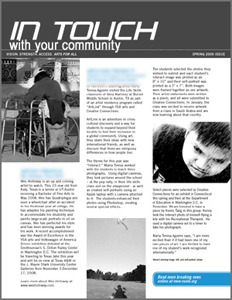 Screen shot of "In Touch" newsletter.